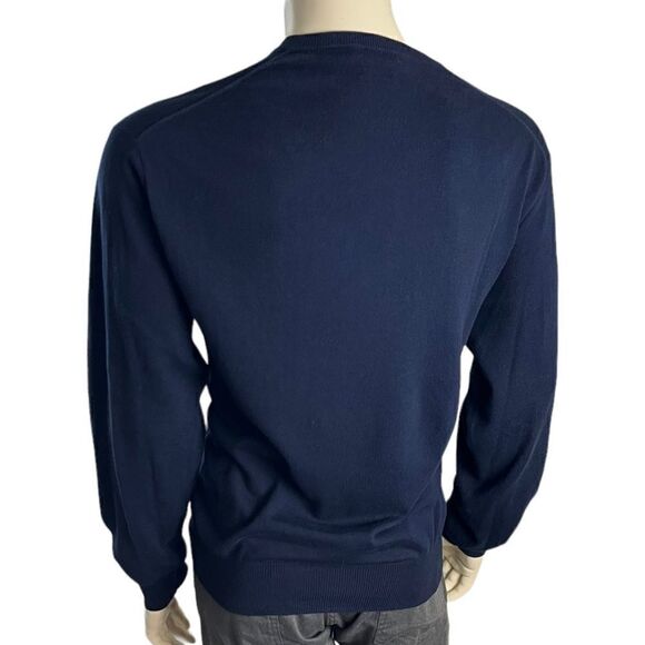 Peter Millar L/S V-Neck Navy Sweater 95% Cotton 5% Cashmere Excellent Condition - Picture 9 of 9